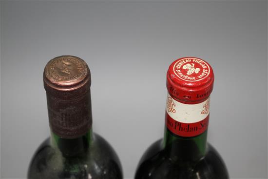 A bottle of Chateau Giscours Margaux 1974 and a bottle of Chateau Phelan Segur 1972